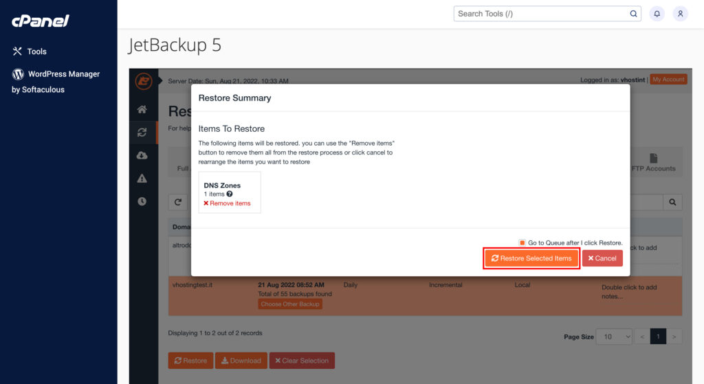 Come gestire i backup con JetBackup