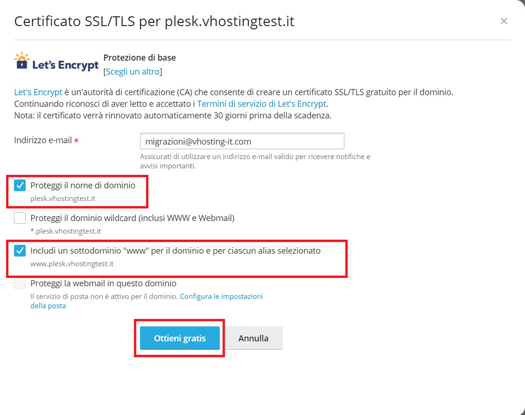 Come gestire i certificati SSL da Plesk 